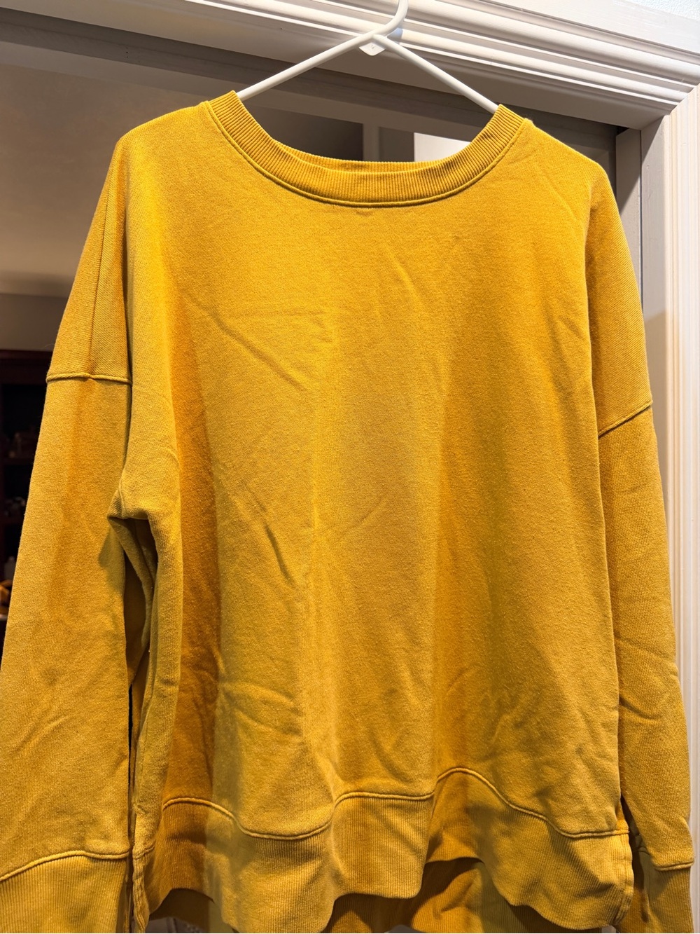 Time and Tru Men's Mustard Yellow Crewneck Sweatshirt